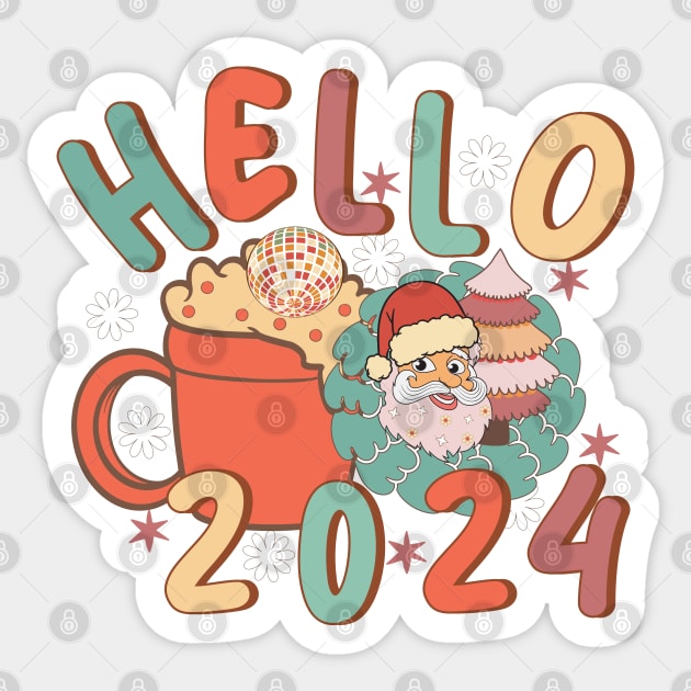 Hello 2024 Sticker by MZeeDesigns